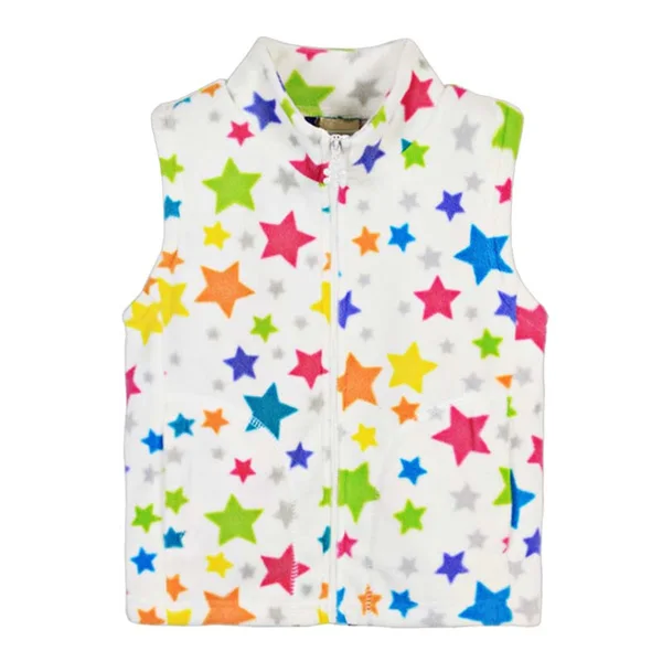 Fivepointed stars SVELTE/весенне-осенне-зимний детский флисовый жилет для девочек детский шерстяной жилет с принтом для мальчиков Vetement Enfant Gilet Veste - Цвет: Fivepointed stars