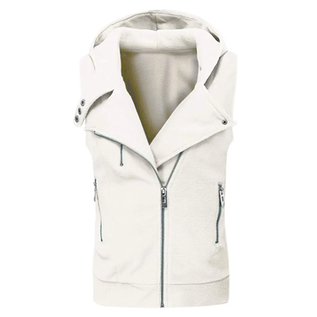 2019 Новое поступление женская зимняя куртка с капюшоном на молнии без рукавов