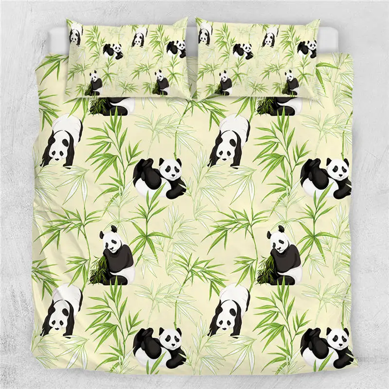 Panda 11 Постельные принадлежности Outlet панда домашний текстиль пододеяльник с наволочкой чехол мультфильм Радуга Комплект постельного белья животное Дети Подростки Постельное белье queen 3 шт - Color: Panda 11