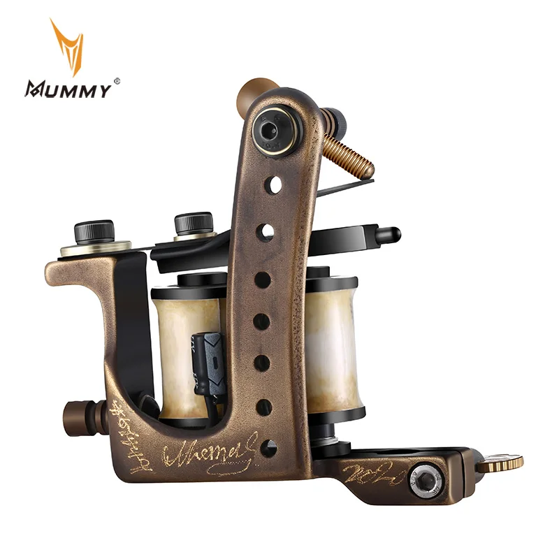 Тату-машинка из чистой меди в стиле ретро