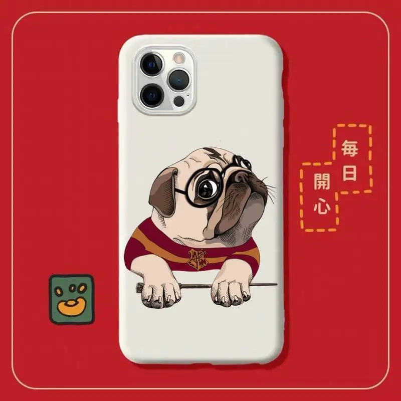 

Pug French Bulldog Phone Case Soft Solid Color for iPhone 11 12 13 mini pro XS MAX 8 7 6 6S Plus X XR