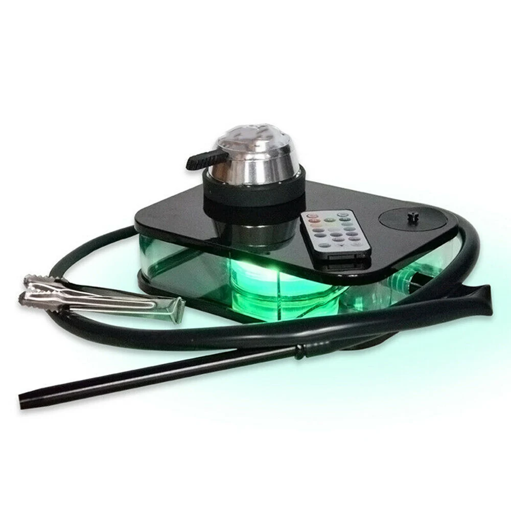 

Acrylic Hookah Shisha Box With LED Light Portable Smoking Hookah Set Smoke Water Pipe Accessories