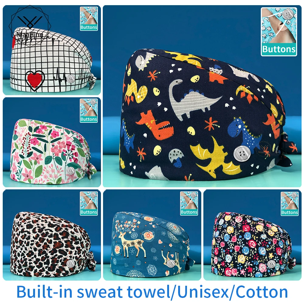 Стоматологические аксессуары хлопковая шапочка для ухода дышащая Регулируемая