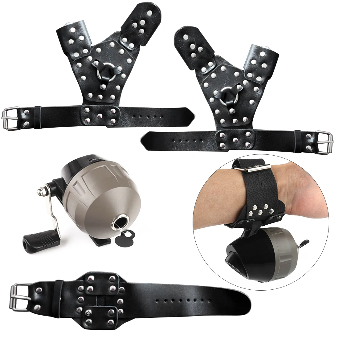 Wrist Band Fishing Reel Holder Slingshot Shooting Fish Catapult Adjustable Strap fish catapult adjustable Wristband holder | Спорт и