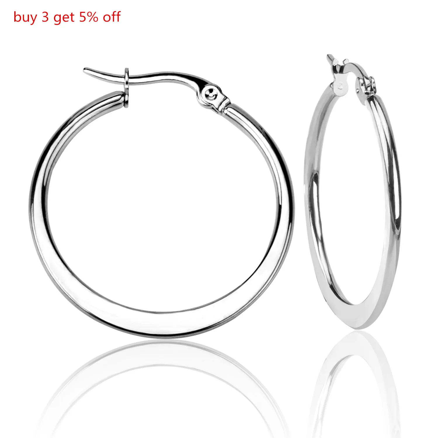 Набор серег LUXUKISSKIDS в Корейском стиле Женский милые большие кольца из нержавеющей