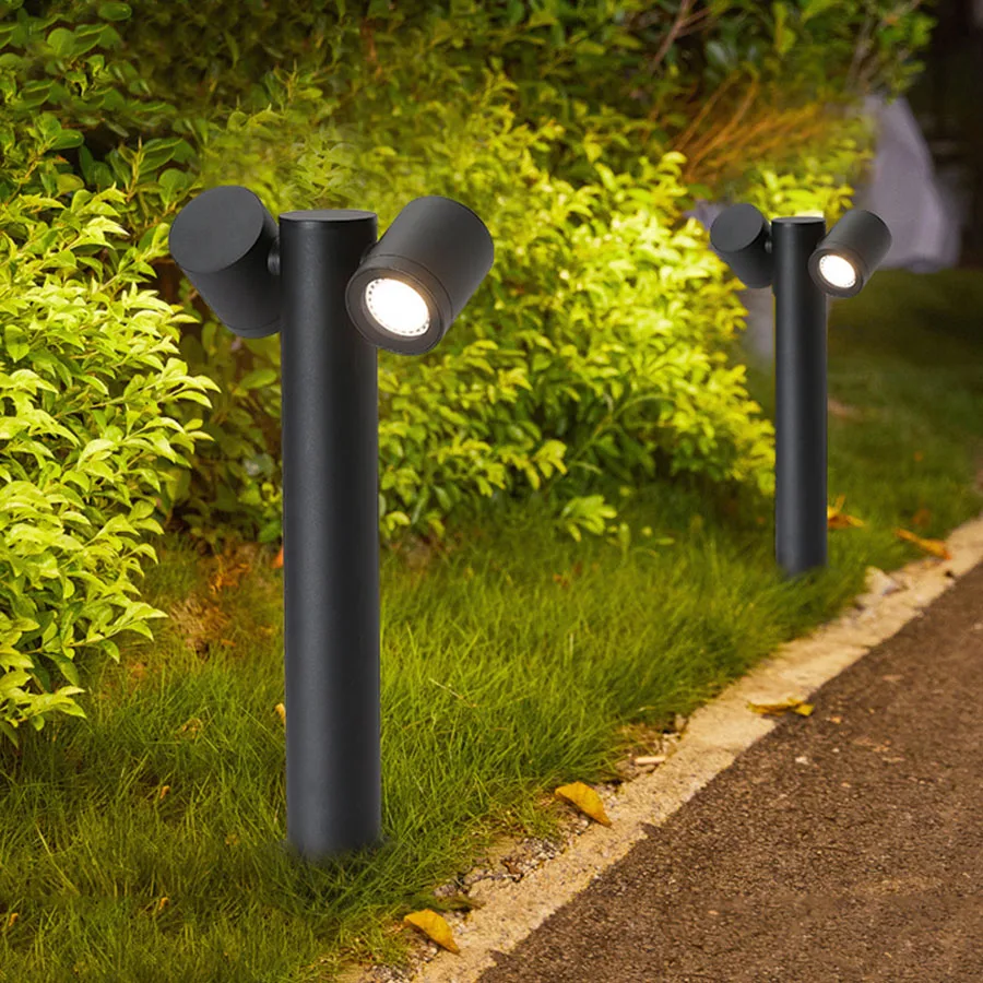 GU10 18W Outdoor Garden Lawn Pillar Lamp Landscape Pathway Column Bollards Light Waterproof Villa Fence Pathway Light
