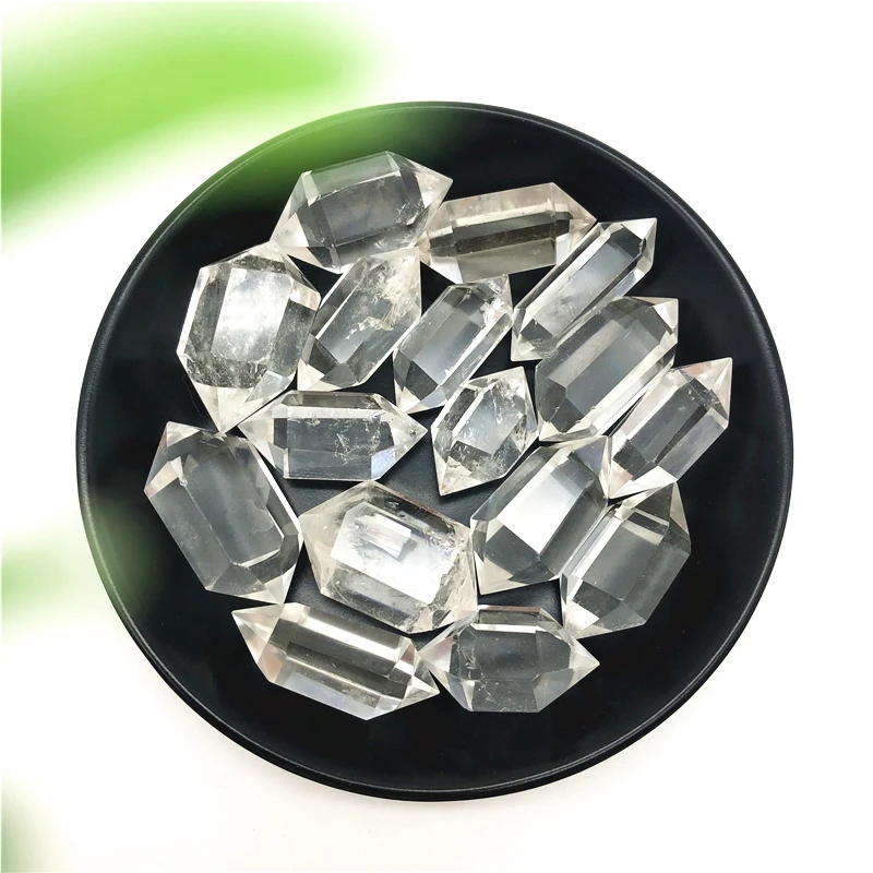 1 шт. натуральный белый кварц Кристалл двойные точки палочки рок обелиск целебная