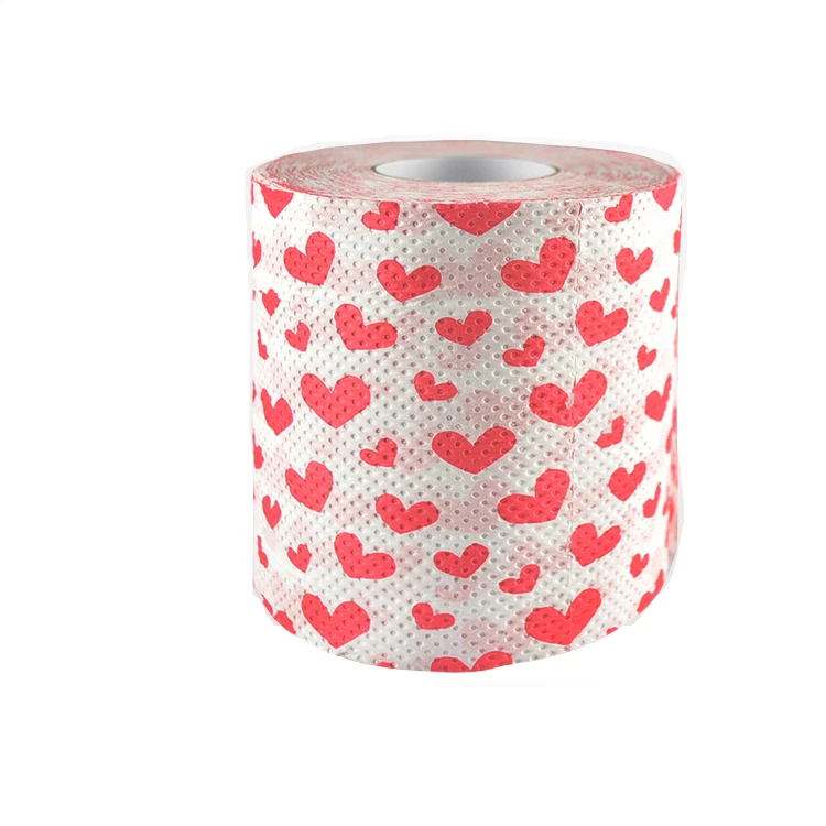 90 м 3 рулона красное сердце любовь печатная бумага Туалетные Салфетки рулон