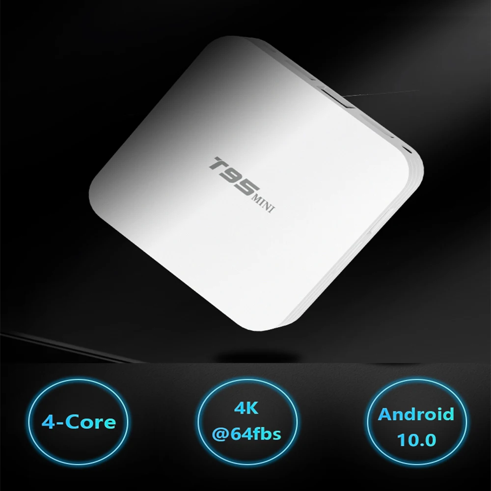 Приставка Смарт-ТВ T95 MINI H313 Android 10 Wi-Fi 2 4 ГГц HDR 4K + 16 Гб | Электроника