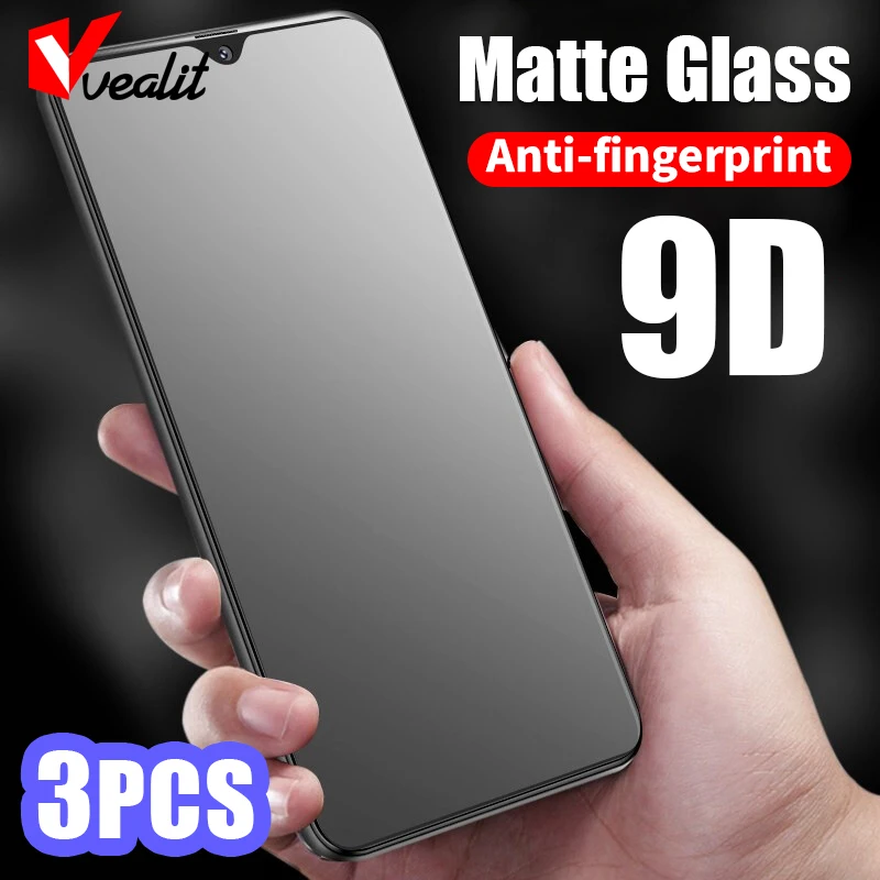 

3pcs 9D Matte Glass for Huawei Honor 50 30 30i 30s 20i 20E 10X Lite X10 Max X20 8A 8S 9A 9C 9X 9S V30 Play 5T Pro Tempered Glass