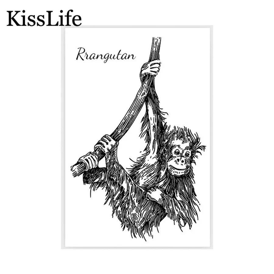 Винтажные прозрачные силиконовые штампы для скрапбукинга на ветке с