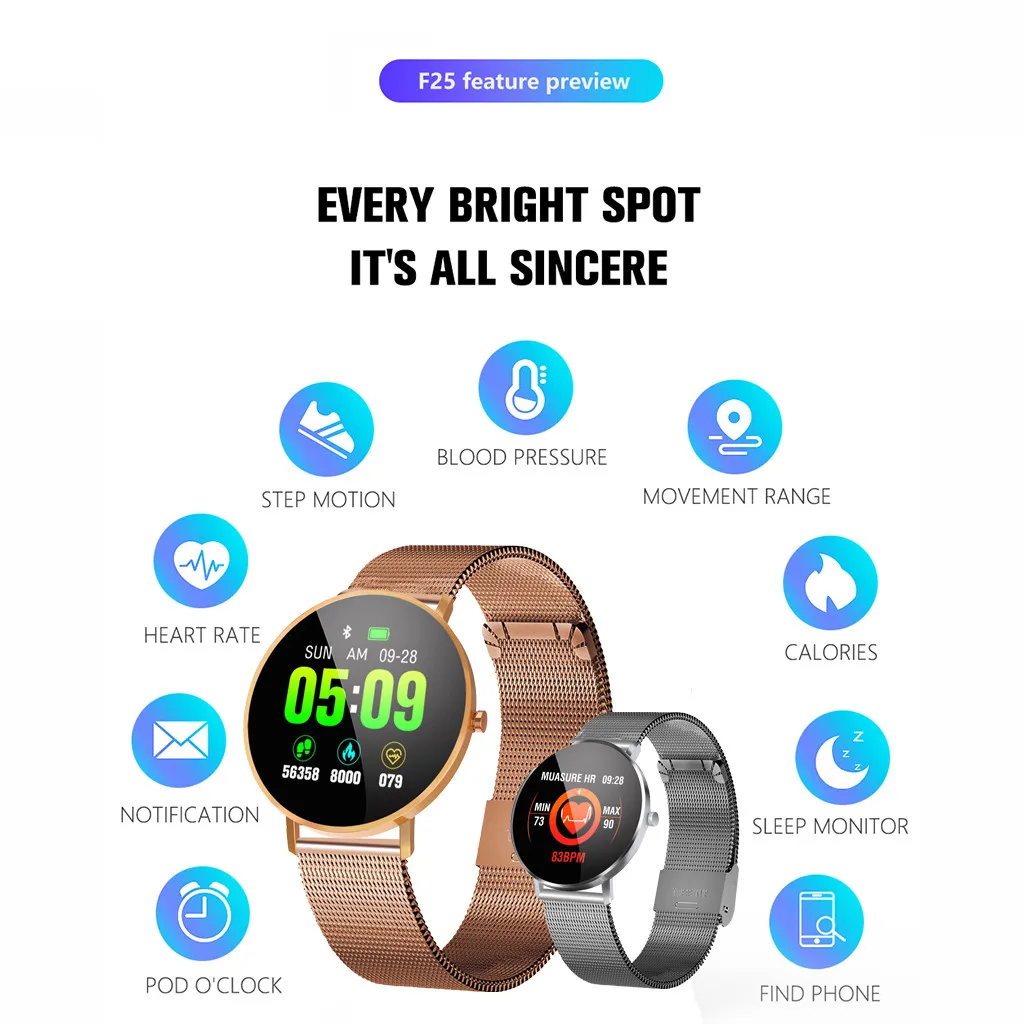 1 3 дюймов цветной экран пульсометр кровяное давление мониторинг сна смарт