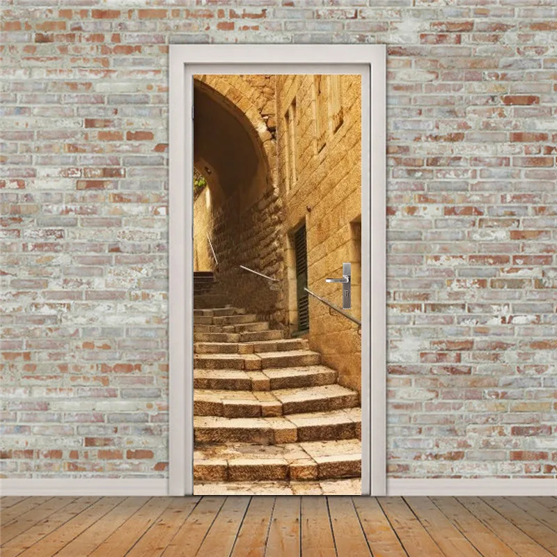 Виниловые Настенные ступенчатые наклейки в виде старого замка виниловые