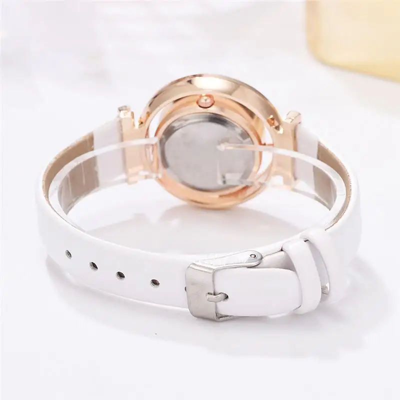 Simple Rotating Dial Women Watches Gold Pointer Fashion Ladies Quartz Leather Wristwatches 2020casual Woman Watch Orologio Donna