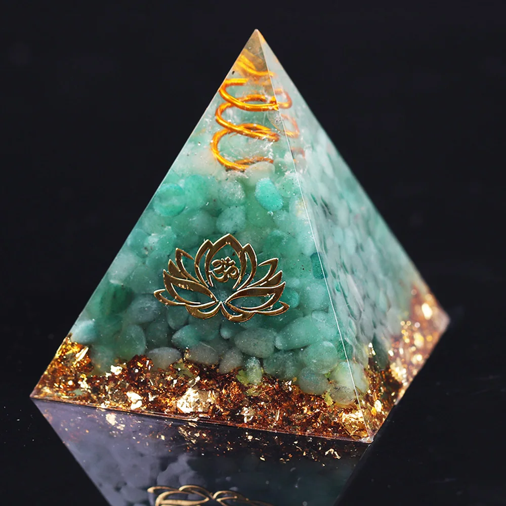 

Orgonite пирамиды преобразователь энергии Orgone смолы Природный Гравий Камни баланс из драгоценных камней для женщин Для мужчин домашний декор