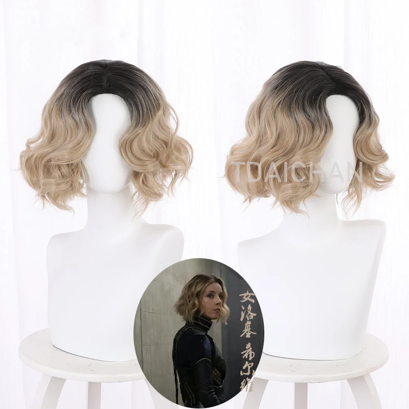 

Новинка 2021 Loki Сезон 1 Loki Sylvie вариатор парик для косплея короткий кудрявый черный блонд микс термостойкий синтетический цвет