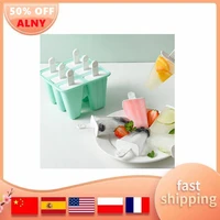 2021 new 46pcs diy ice lolly cream molds ice tray rectangle shaped ice cream pops molds tray stick ice cream makers mould