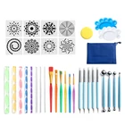 35 шт. набор инструментов для точек с мандалой для рисования камней керамика портативный набор инструментов для точек ручная работа многофункциональный набор точек для тиснения