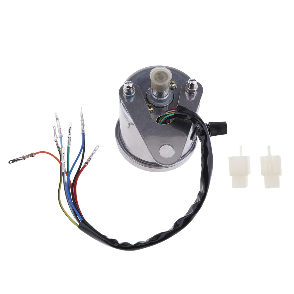 Серебряный корпус желтый лицо LED подсветка мотоцикла одометр