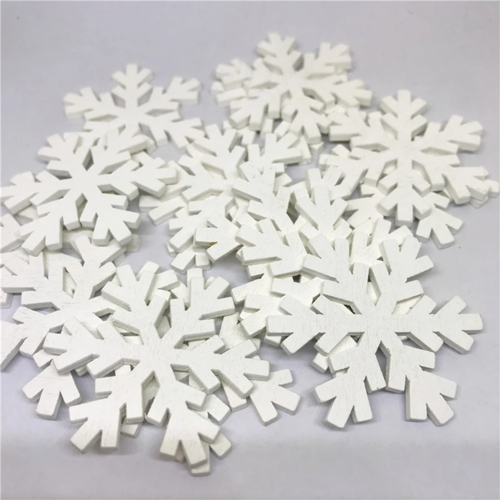 20 шт. Рождественские декоративные снежинки деревянные украшения деревянная