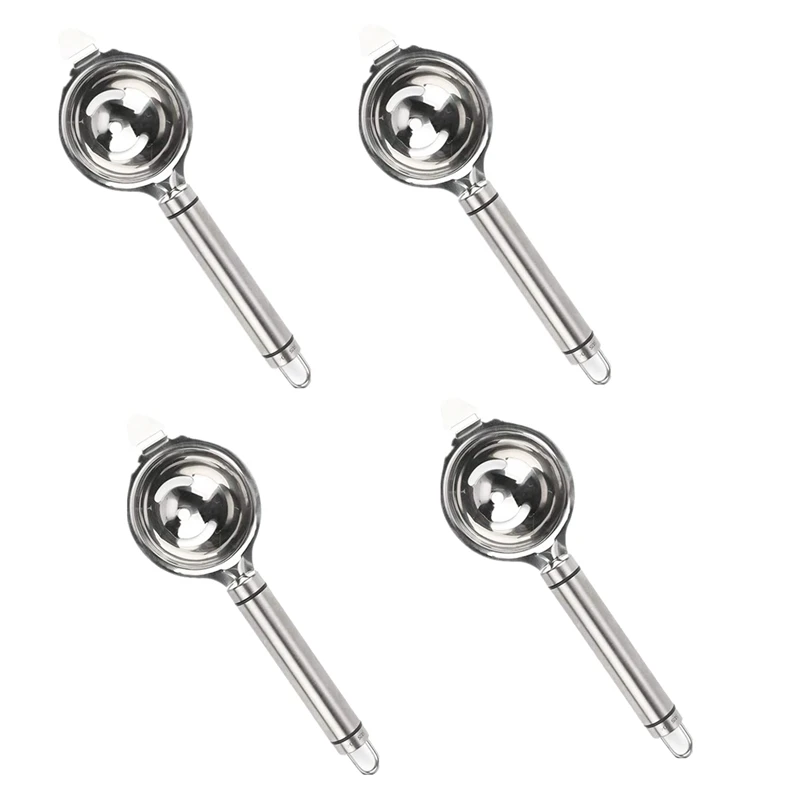 

4 Pcs Stainless Steel Egg White Separator,Egg Divider,Egg Yolk Filter Separator Egg Strainer Egg Sieve,Kitchen Gadgets