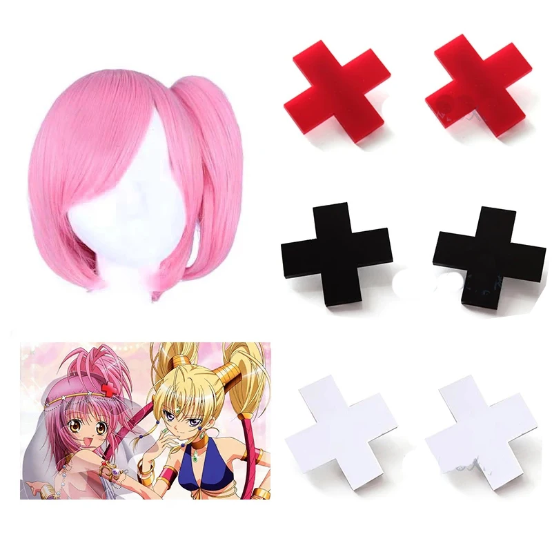 Парики для косплея Хинамори Аниме Shugo Chara шпильки Tsukiyomi Utau Красный Белый Черный
