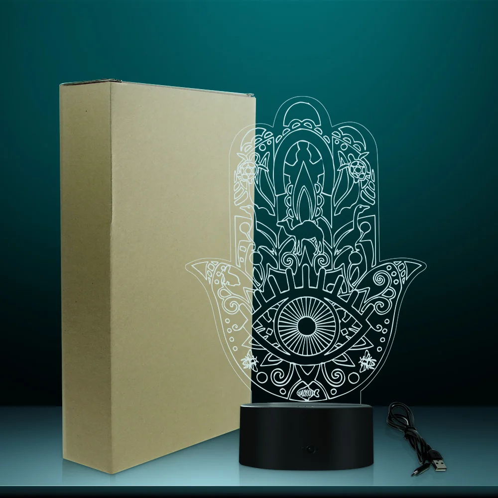 Hamsa с узором в стиле бохо новинка светильник Buddhas ручная мандала искусственная