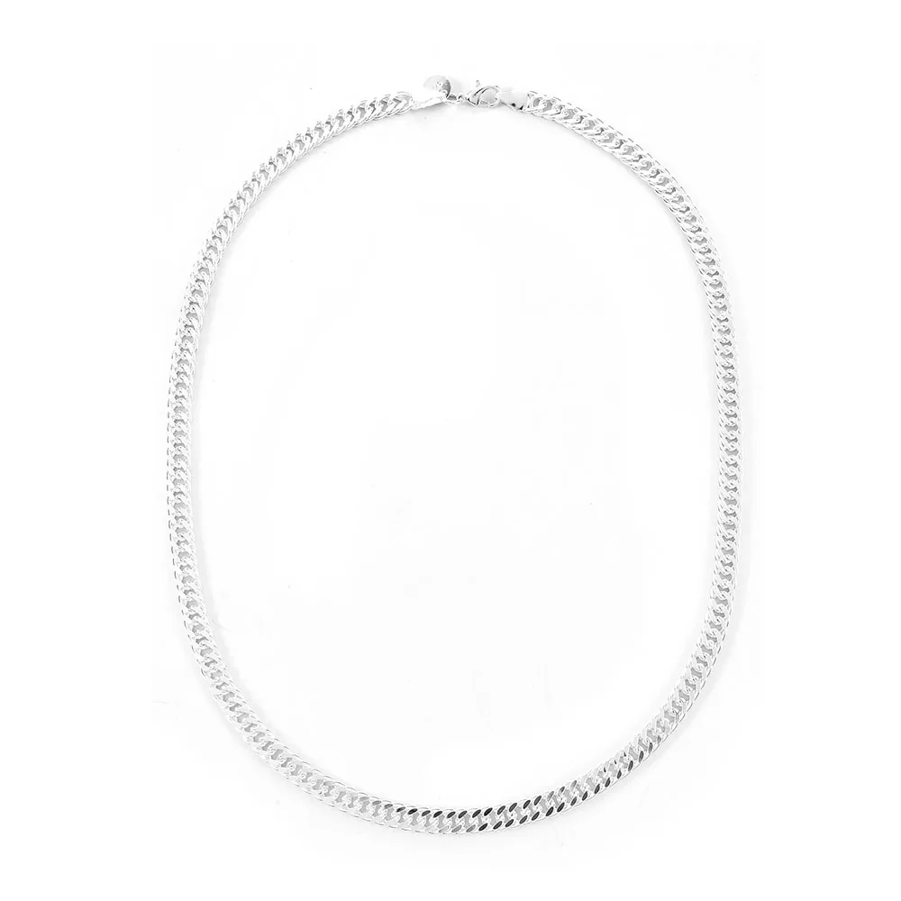 

New Men and Women Unisex Fashion Popular Punk Style Hip Hop Cool 5mm Flat Cuban Curb Link Metal Chain Necklace Gift