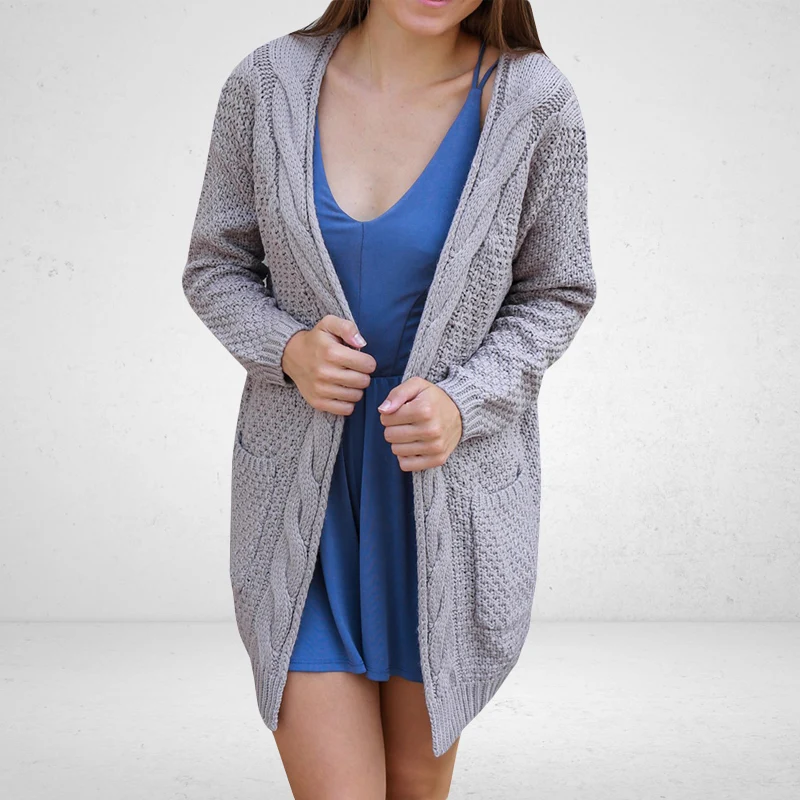 

Knitted Cardigan Women 2021 New Autumn Winter Coat Vintage V-Neck Slim Long Cardigan Female Knitwear Sweters for Women