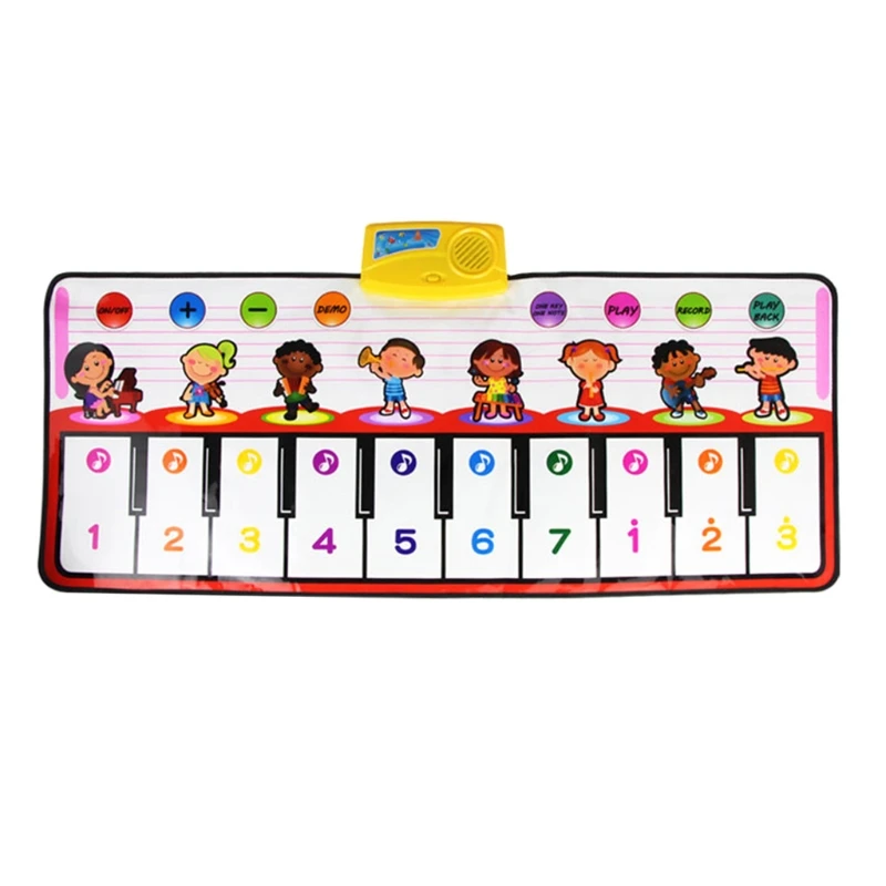 

Children's Simulation Play Toys Magnetic Portable Polyester Piano Mat Toy