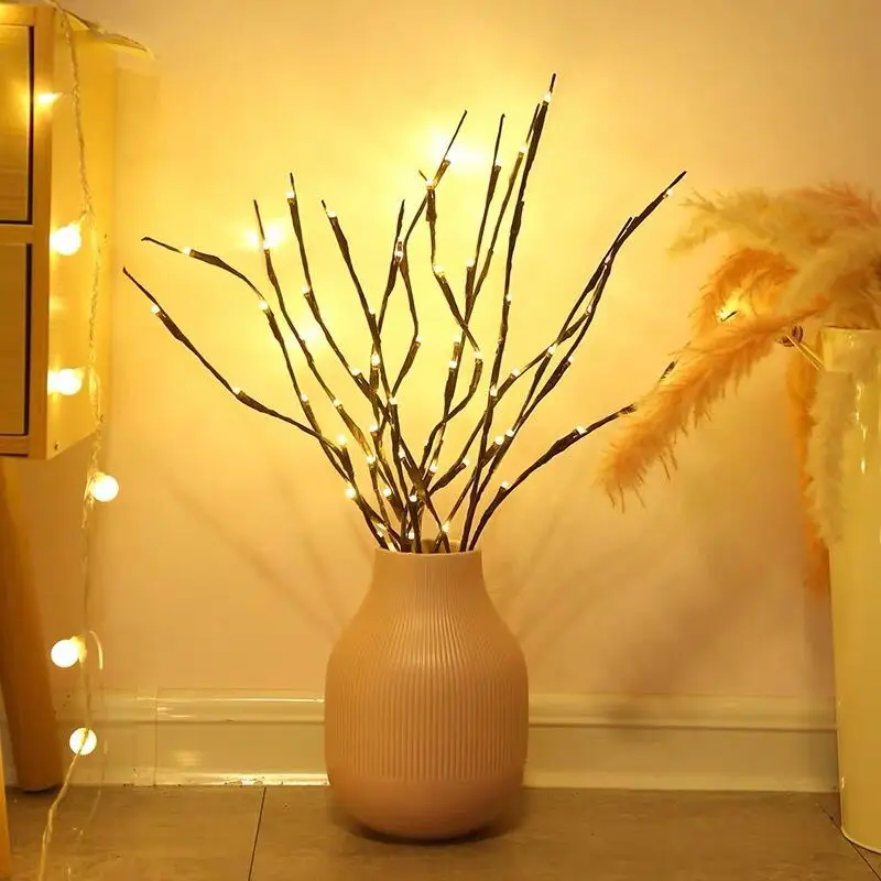 

5PCS/Set 100 Bulbs LED Willow Branch Lamp Battery-Operated Home Decoration Night Light Romantic DIY Vase Decoration Light