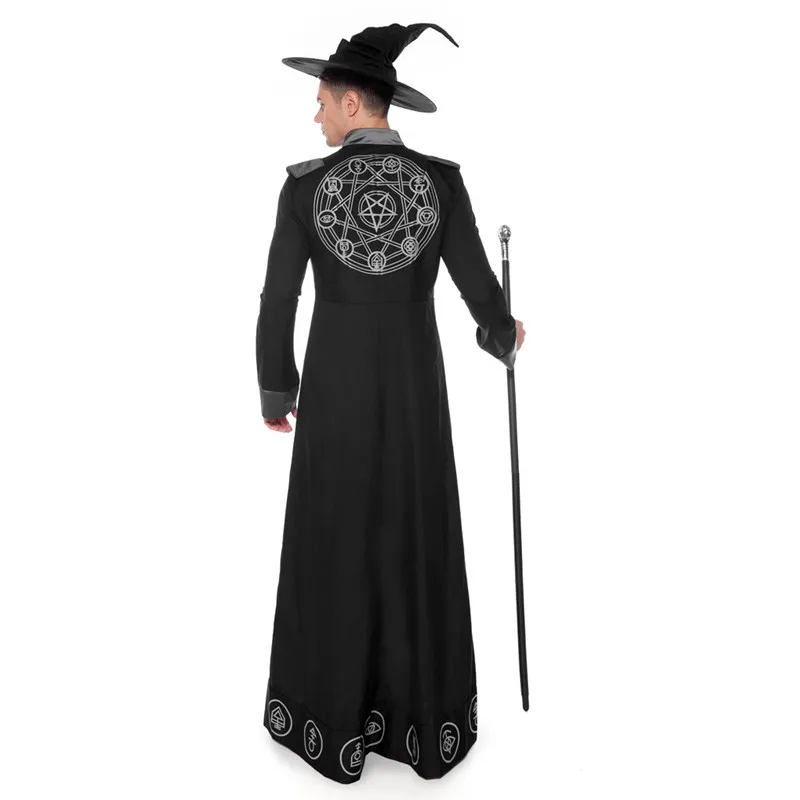 Halloween Costumes Gothic Wizard Costume European Religious Men Priest Uniform Fancy Cosplay ropa halloween J6 | Тематическая