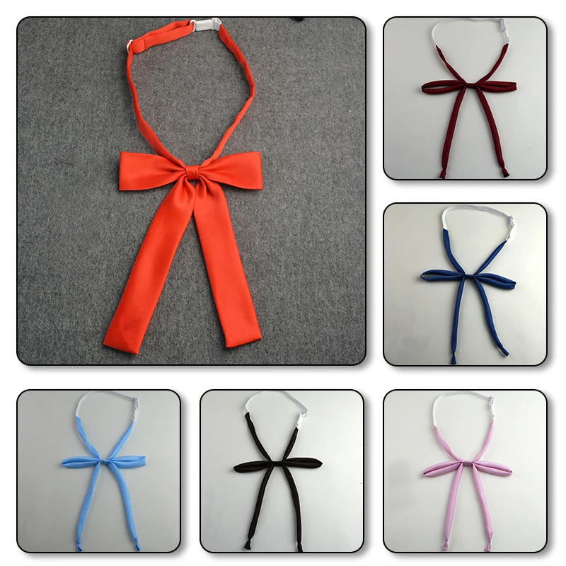 

Bowknot Japanese Necktie Uniform Ribbon Fancy Bow Tie Adjustable Ladies Womens Sheriff Uniform Formal Officer School