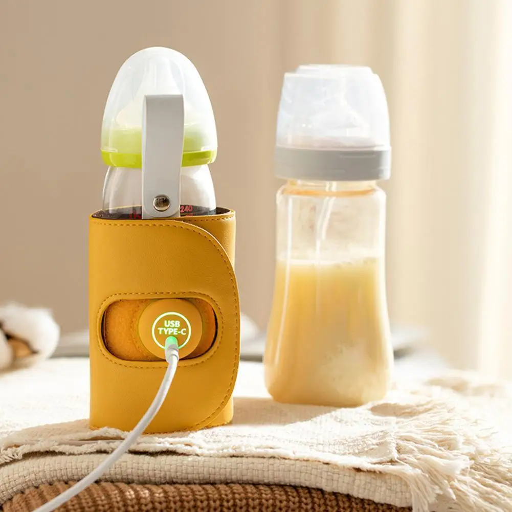 Портативный подогреватель для детских бутылочек с молоком, подогреватель для бутылочек с питанием от USB, пищевой термостат для ночного корм... от AliExpress WW