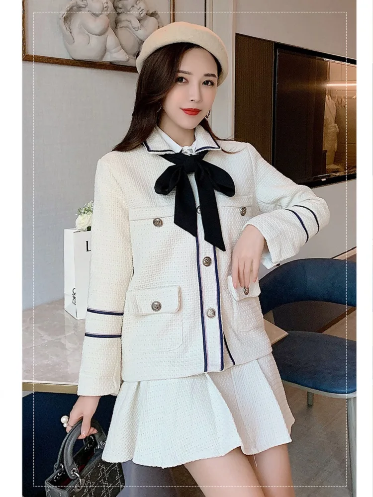 Шикарный высококачественный Женский комплект из 2 предметов Осень-зима