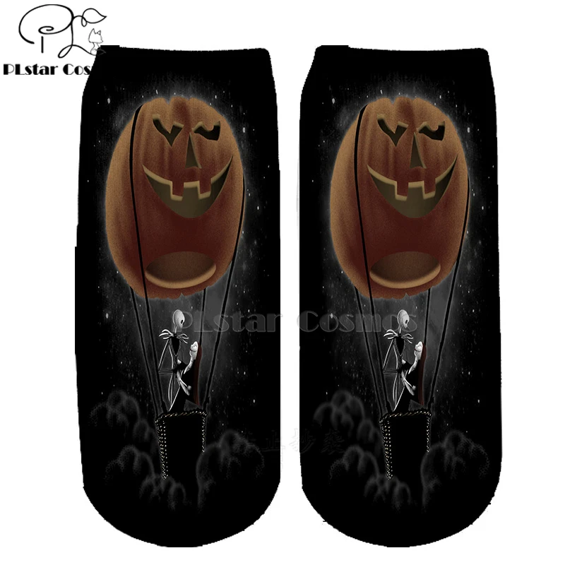 Хлопковые носки PLstar Cosmos nightster before christmas jack skellington разноцветные брендовые теплые короткие носки Хэллоуин-3