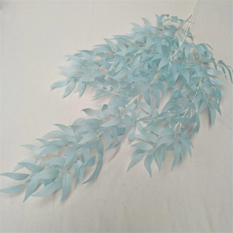 110cm blue 10 шт. искусственная ива ветви деревьев шелковые Зеленые Лозы оливковое дерево стебли для украшения свадебной вечеринки - Цвет: 110cm blue