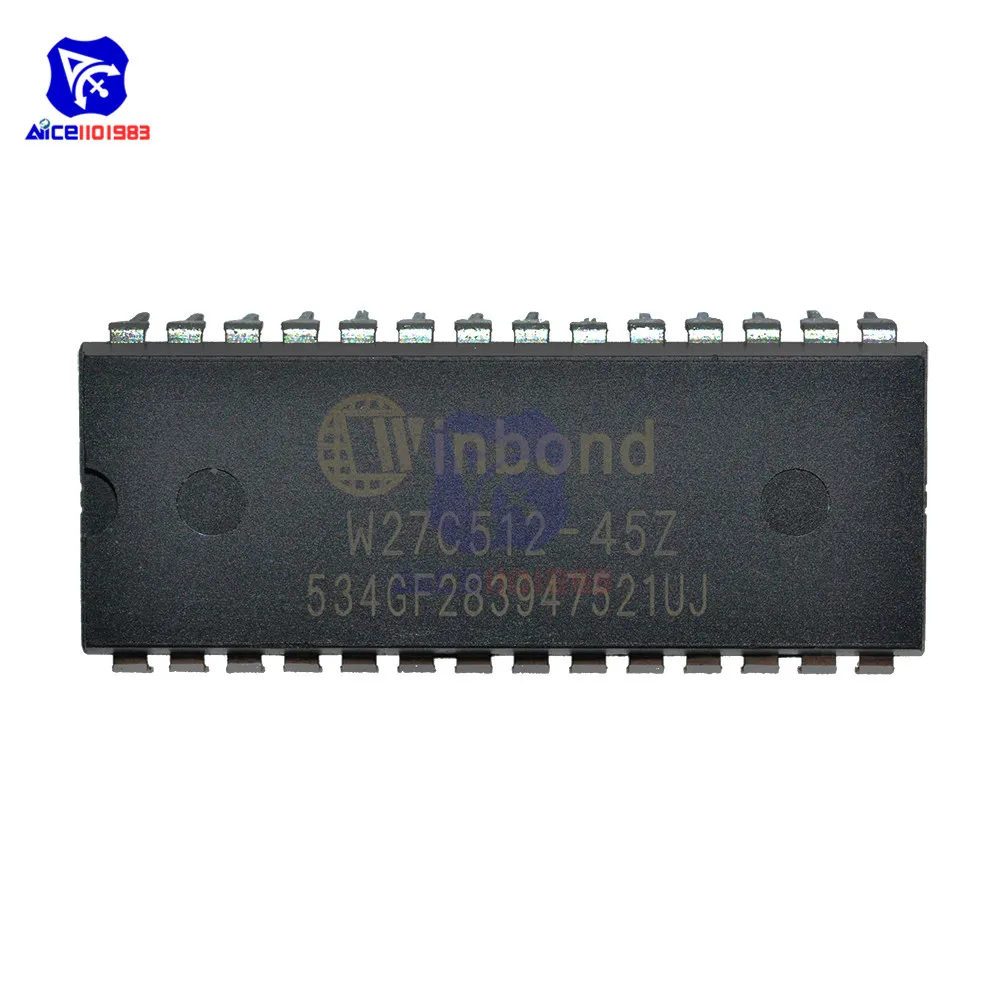 Diymore 10 шт./лот микросхемы IC W27C512 28DIP EEPROM 512 кбит оригинальные Интегральные