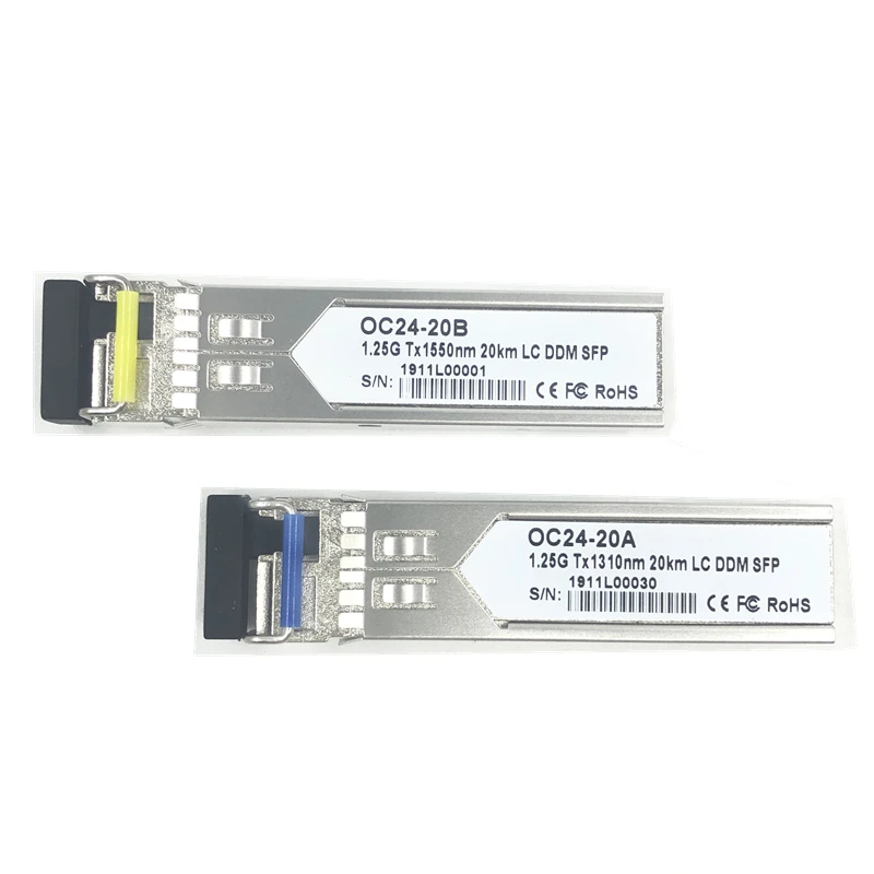 LC SFP волоконно-оптический модуль 1 25G 20 км 1310/1550 нм одиночный волоконный оптический