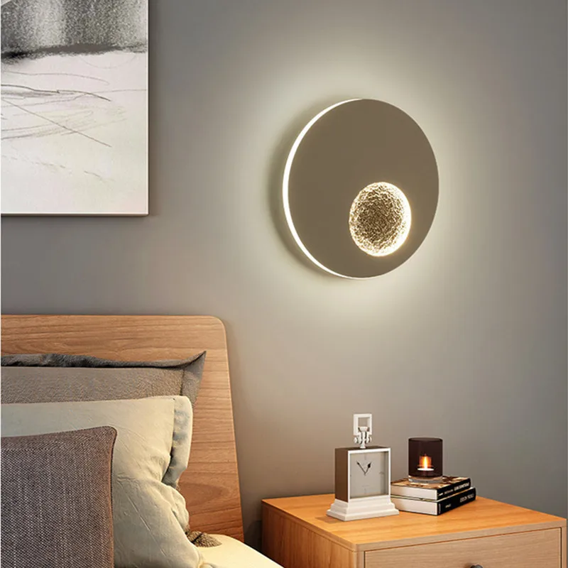 Art Stray Moon Design Led Wall Lamp Background Living Room Bedroom Lights Hotel Decorative Stairs Aisle | Лампы и освещение