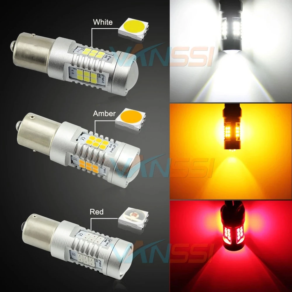 1156 Ba15s P21W светодиодсветодиодный лампы заднего хода Bau15s PY21W T20 W21W W21/5W 7440 7443 1157 Bay15d