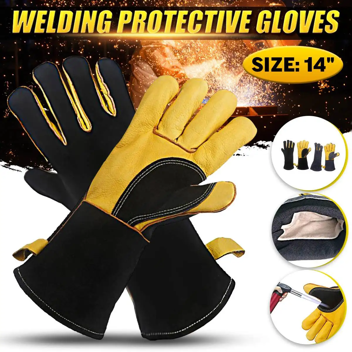 

Protective Safety Work Welding Gloves Leather Gloves Start Basic Trend Norma Master ARC MIG TIG MMA Welder Gloves Equipmen