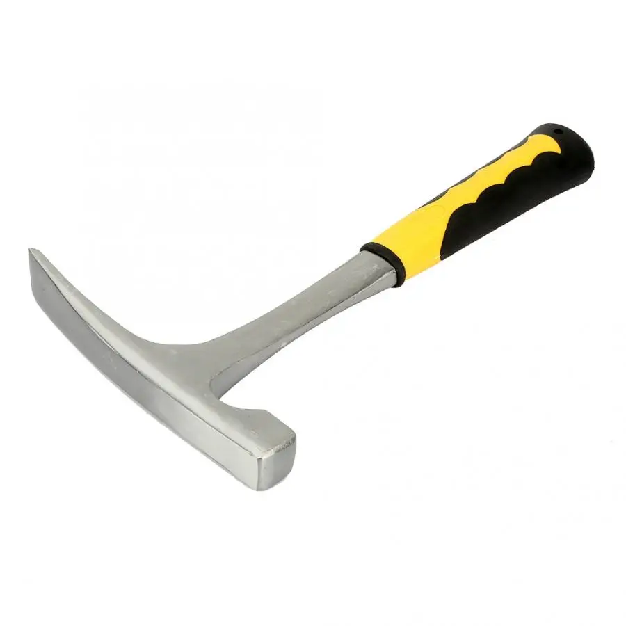 Молоток для кирпича с резиновой ручкой двойное плоское горлышко Геологическая