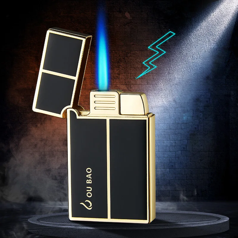 Ветрозащитная газовая струйная зажигалка Бутановая турбинная фонарь жигалка