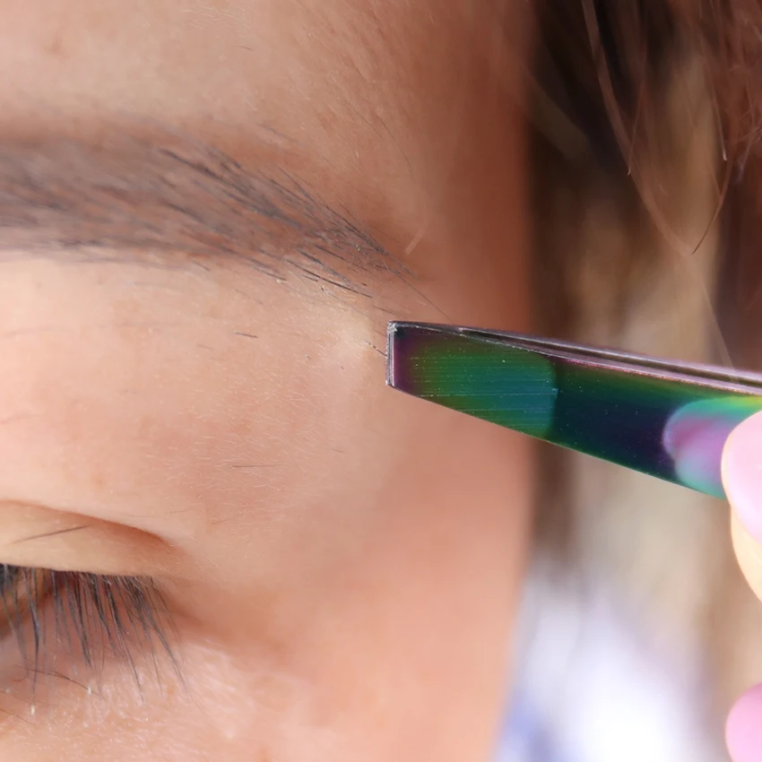 1 шт. Цветные Титановые пинцеты для накладных ресниц пинцет из нержавеющей стали