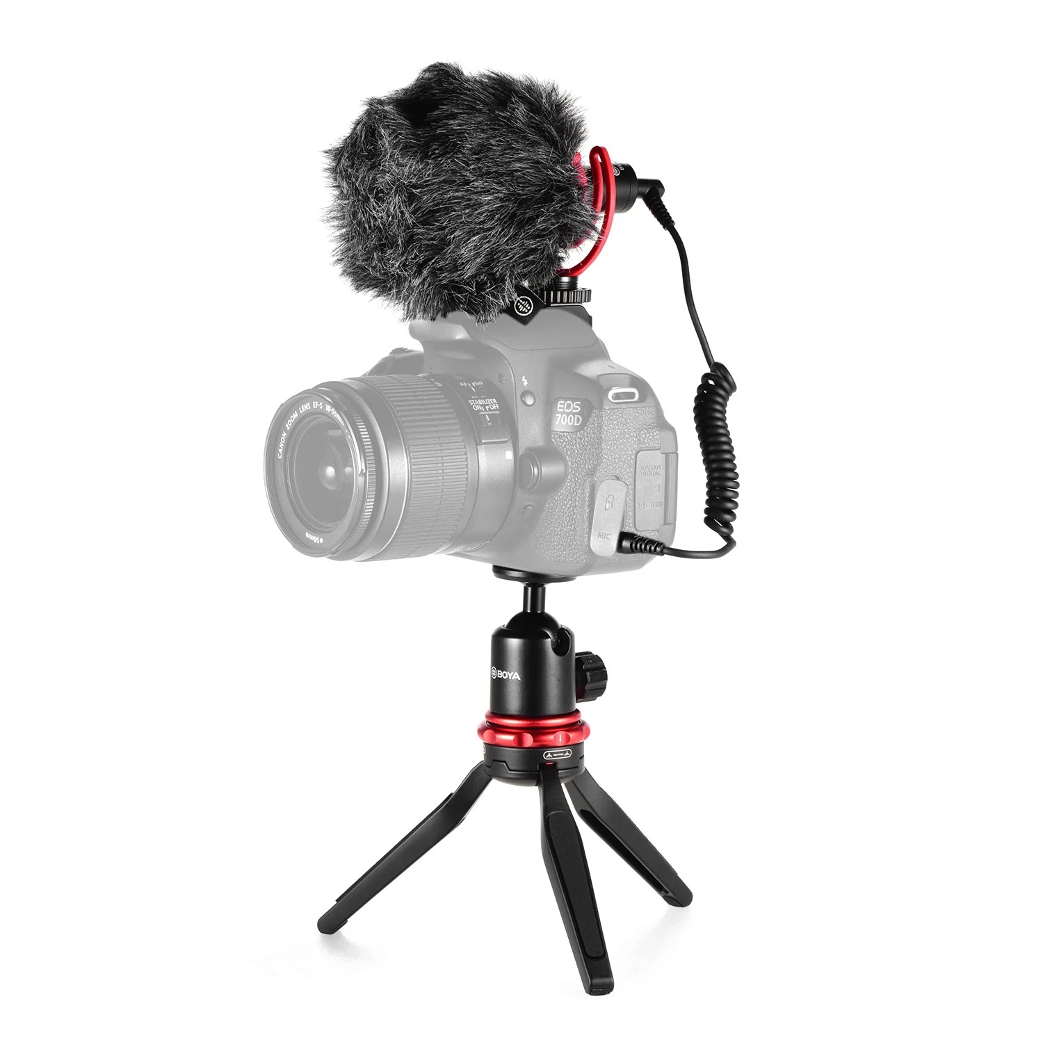 Дешево BOYA BY-VG350 микрофон светодиодный светильник штатив Телефон Клип держатель комплект для смартфонов DSLR Камера ПК Vlog студийное видео в режиме ре...