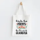 В мире лучшая бабушка холст тотализатор сумка для покупок бабушке на плечо сумка-шоппер сумки женские сумки из натуральной кожи большая сумка-тоут Новое бабушка подарок