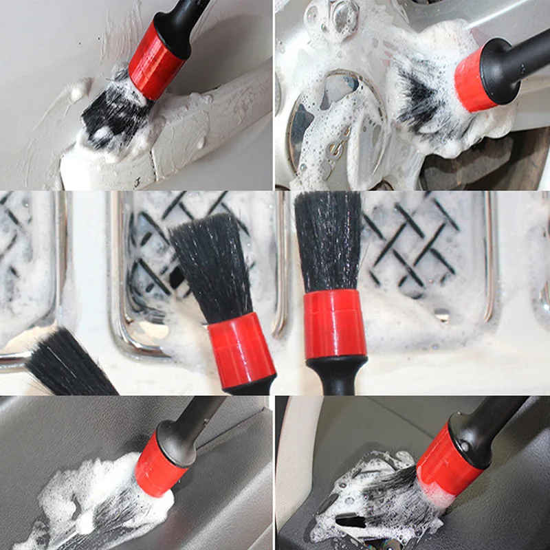 

Car Wash Detail Brush Car Beauty Cleaning Brush Small Hair Brush Car Wash Tool 5pc/set
