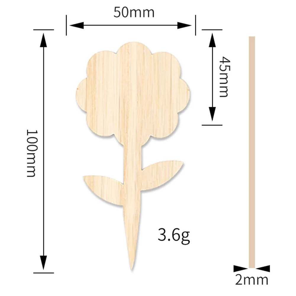 

Bamboo Plant Labels Eco-Friendly T-Type Wooden Tags Garden Markers Set 30Pcs