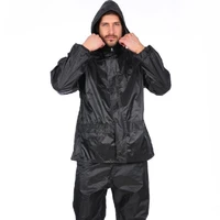 motorcycle black adults raincoat waterproof windbreaker gift rain gear suit men outdoor rain coat pants set hiking rainwear